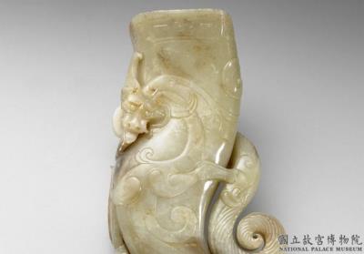 图片[3]-Jade Rhyton with Dragon and Phoenix Pattern, early Western Han dynasty, 206-141 BCE-China Archive